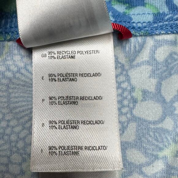 THE NORTH FACE Vapor Wick Blue +
Lime Green Floral Top Blouse Size Large - Picture 6 of 6